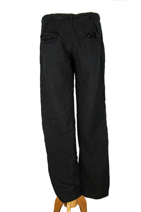 Pal Offner Trousers Black linen trousers view 3 Pal Offner Trousers Black linen trousers view 3